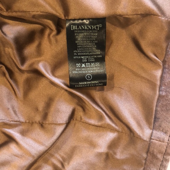 BLANKNYC taupe brown motorcycle leather jacket - Picture 4 of 4